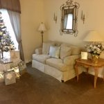 Living room with christmas tree