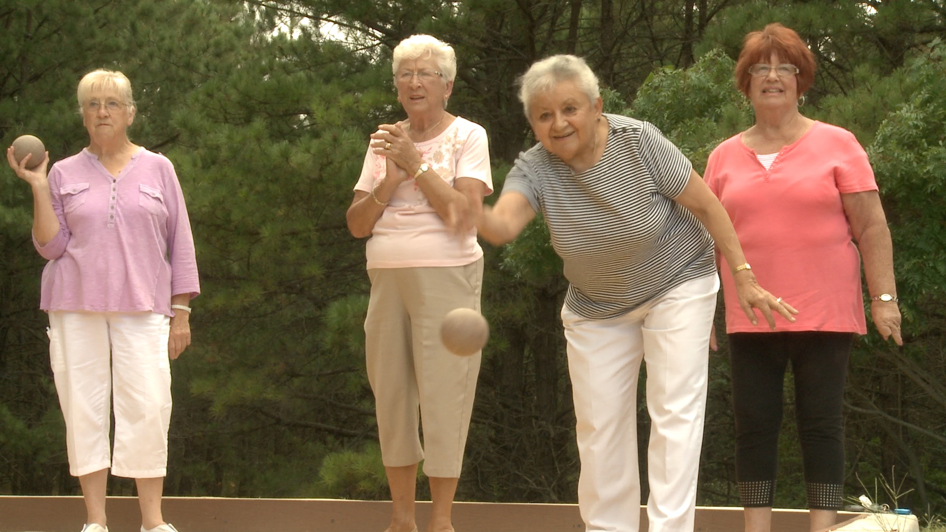 Pine Ridge South Residents Playing Bocce Ball